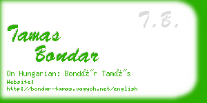 tamas bondar business card